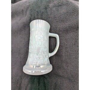 Vintage Federal White Milk Glass Half Pint Beer Mug Stein